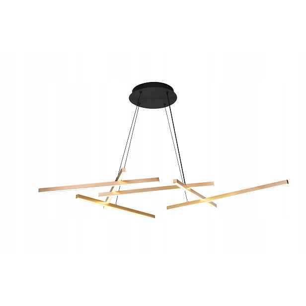 Závěsná Led lampa Rabalux Severine 40W Zlaté tyče Dálkový Ovladač Led