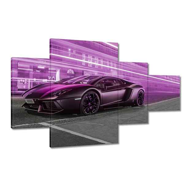 Obrazy 130x80 Fialové sportovní auto
