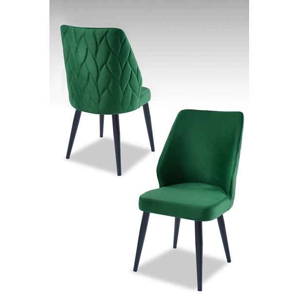 Sada židlí (2 kusy) Pufi - Green, Black