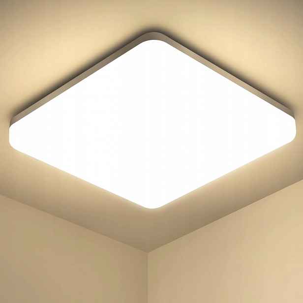 Stropní Svítidlo Ajieqaq Stropní Svítidlo Led Bílá Čtverec 4000K 48W 30X4 CM