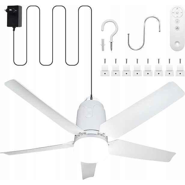 Stropní ventilátor 80 cm s Led lampou Pilot Timer 4 rychlosti Shunlee