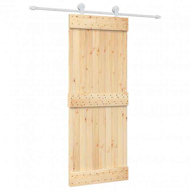 vidaXL Posuvné dveře 80 x 210 cm Masivní borové dřevo (neupravené)