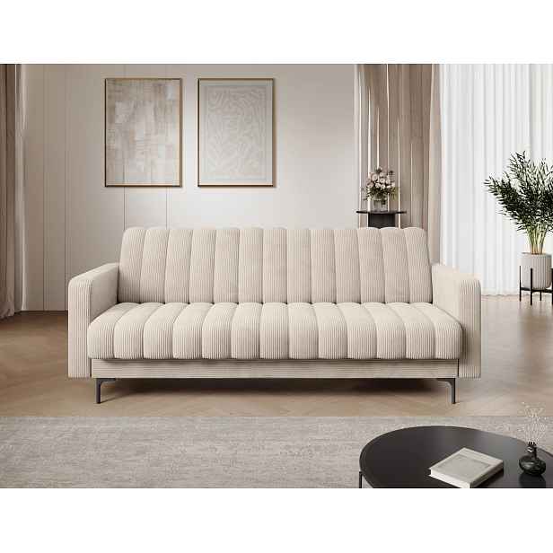 Designová rozkládací pohovka KARSIN - béžová