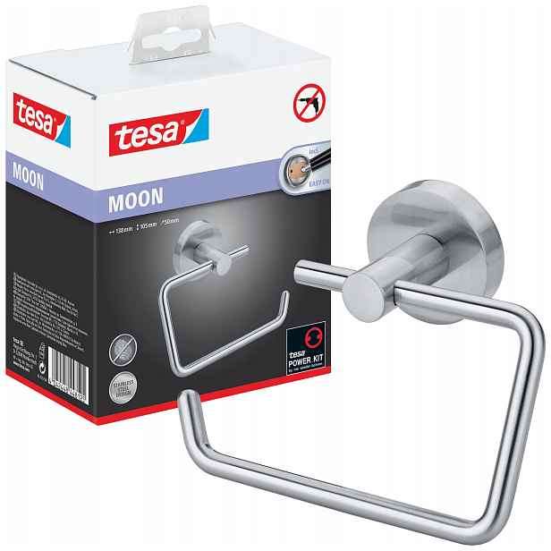 Držák na toaletní papír Samolepicí Závěsný Tesa Moon Kovový