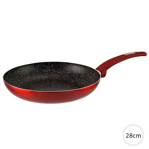 Nepřilnavá granitová pánev 28 cm na indukci – Red Comfort | Perfect Home 15716