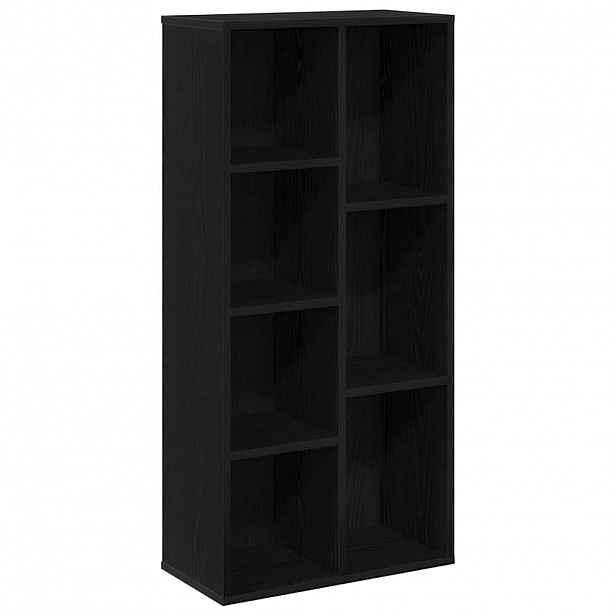 vidaXL knihovna 7 úrovní 50 x 25 x 102 cm Černý dub