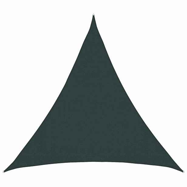 vidaXL Sluneční plachta 2 x 2 x 2 m HDPE Trojúhelníkový Tmavě zelená