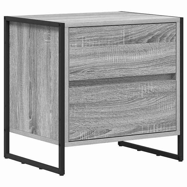 vidaXL Noční stolek Šedý Sonoma 50 x 39.5 x 50 cm Kompozitní dřevo