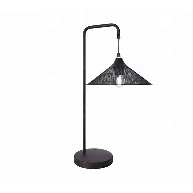 Černá kovová stolní lampa 40W E27 Kiruna Ledea