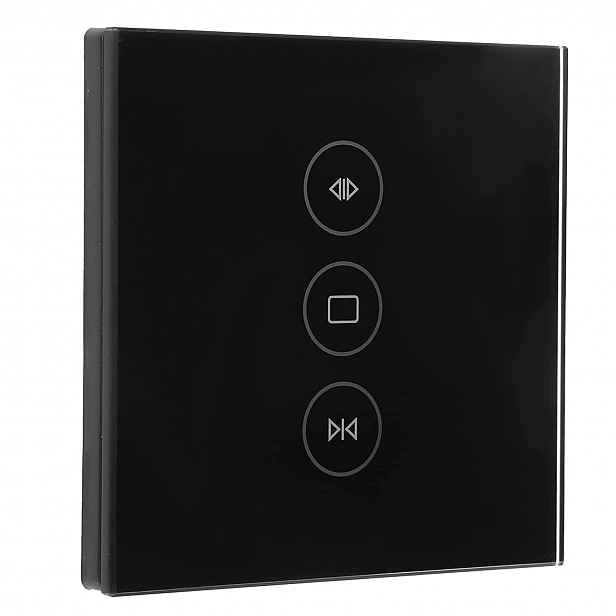 Dotykový Skleněný Spínač Žaluzií Černý, Vypínač Pro Wifi Rolety