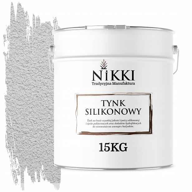 Silikonová Fasádní Omítka Bílá Zlomená V Šedé F251 15KG Granulace 1.5mm