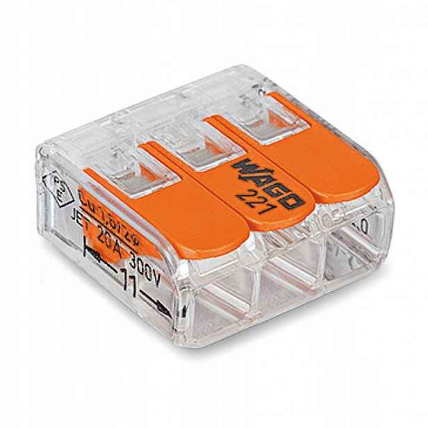 Svorka 3vodičová 12 V 220–240 V sada 25 kusů