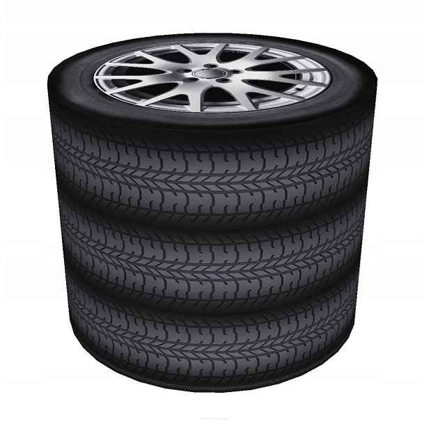 Taburet z Codury, voděodolný, lehký pro dům i zahradu vzor Tyres