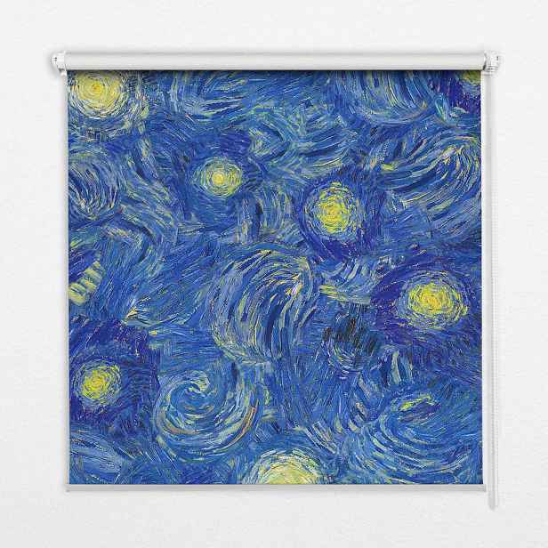 TULUP VNITŘNÍ roleta - okenní roleta - roleta - 60x140 cm - Malovaný modrý obrázek