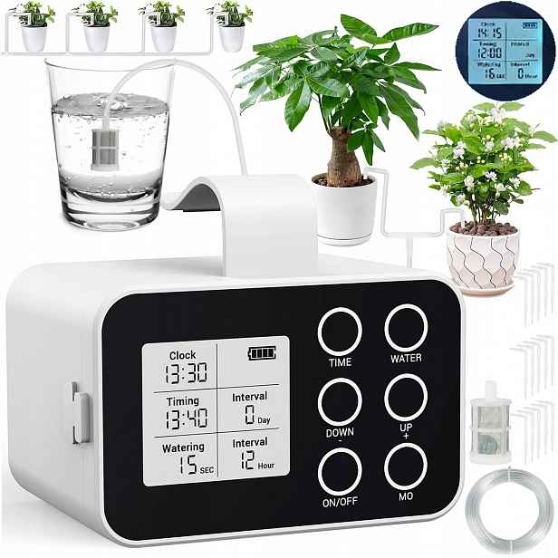 Automatický Zavlažovací Systém Pro Rostliny V Květináčích S Časovačem LCD