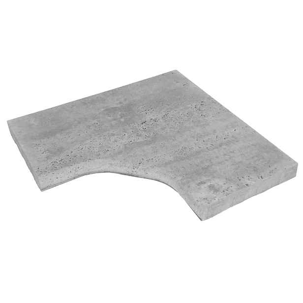 Lem bazénový vnitřní roh R90–160 Presbeton VERTO reliéfní šedá 600×600×45 mm