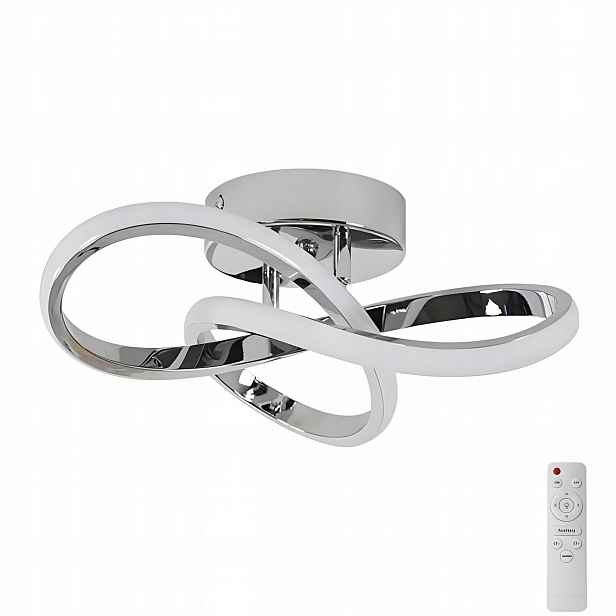 Stropní Svítidlo Stropní Svítidlo Led Moderní Stříbrný Lustr S Dálkovým Ovládáním 25 CM 30 W