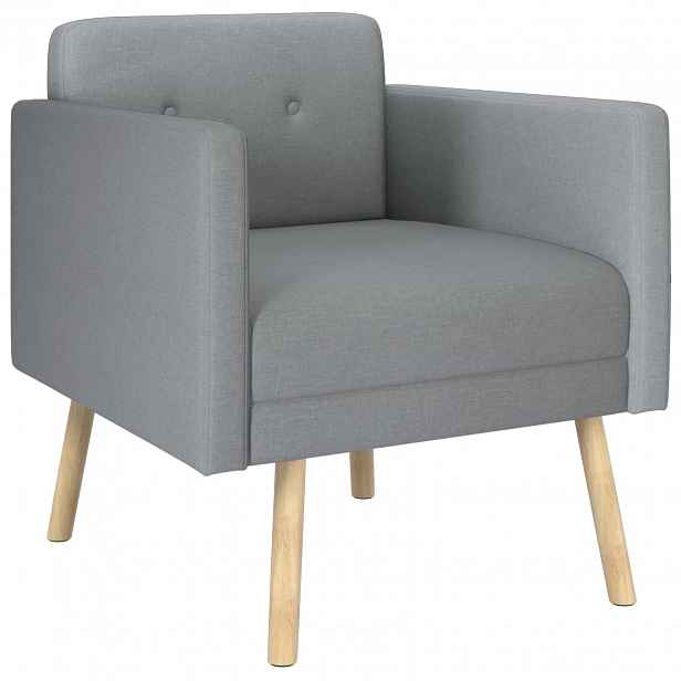 vidaXL Akcentní křeslo Světle šedá Textil