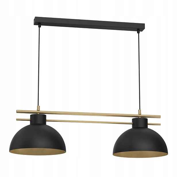Závěsná lampa Luminex Estate 2xE27 černá/zlatá 85,5 cm