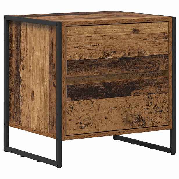 vidaXL Noční stolek Staré dřevo 50 x 39.5 x 50 cm Kompozitní dřevo