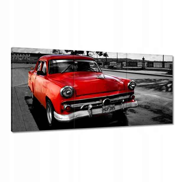 Obrazy 120x60 Kubánské červené auto