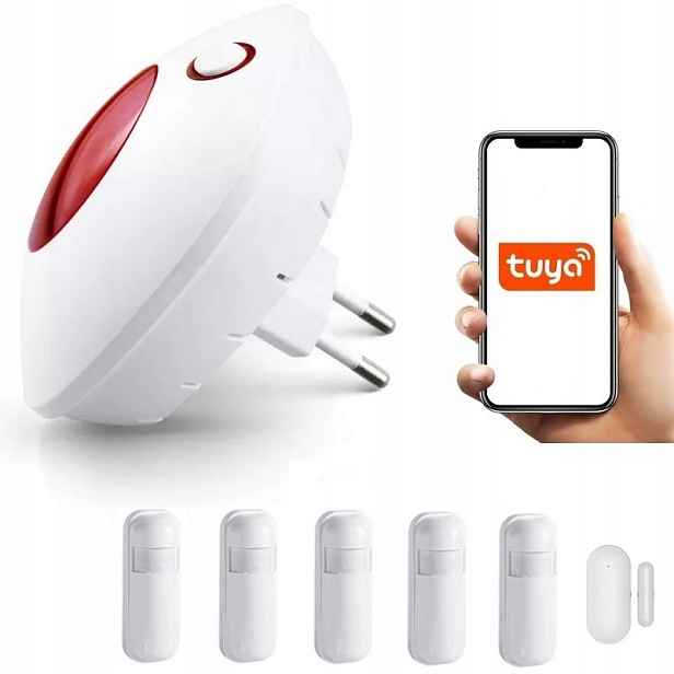 Bezdrátová Síťová Siréna Alarm 110DB Tuya Smart WiFi 5xPIR