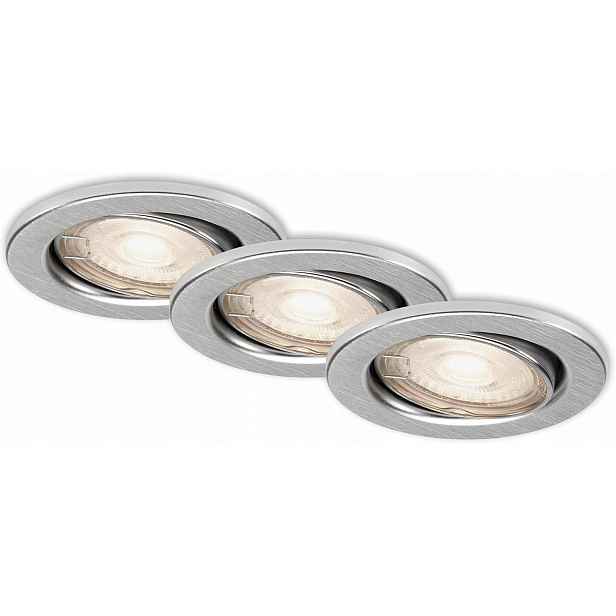 Briloner Led vestavné lampy reflektorová sada 3 ks GU10 400 lum, 3000 K