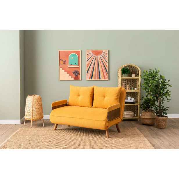Dvoumístná rozkládací pohovka Cosmo 2-Seater - Bohemian Mustard