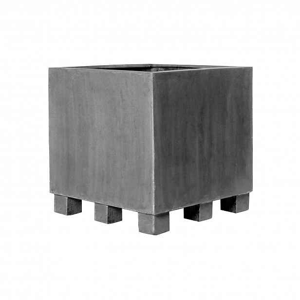 Květináč Jumbo s nohami, barva šedá, více velikostí - PotteryPots Velikost: L - v. 70 cm, ⌀ - cm / v. 90 cm