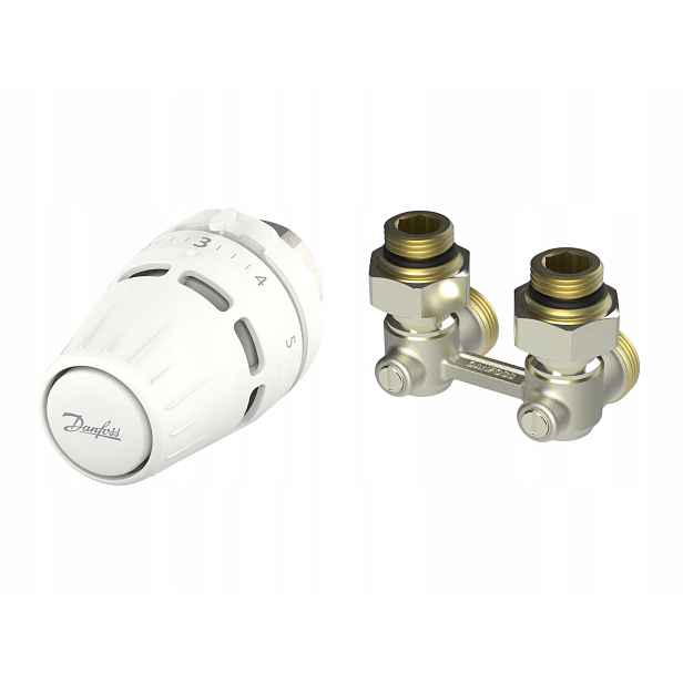Sada termostatu Danfoss s hlavicí Regus M30x1.5 Rlv-kb 1/2 palce úhlová