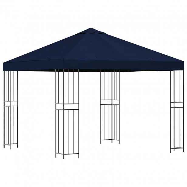 vidaXL Altán 3 x 3 m Modrá Polyester a ocel 190 gsm