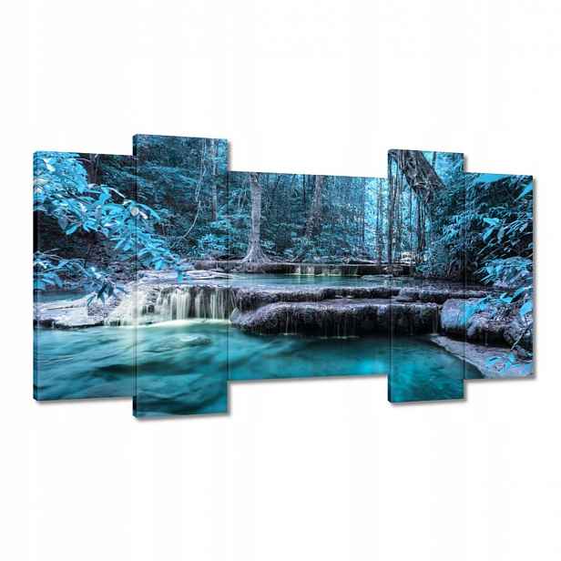 Obrazy 120x65 Erawan Modrý vodopád