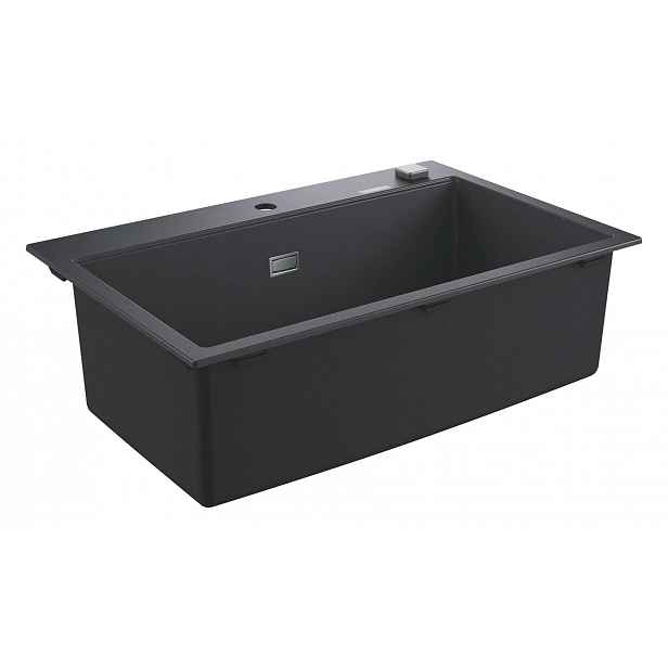 Grohe - Kompozitní dřez K700 s automatickým odtokem, 78x51 cm, granitová černá 31652AP0