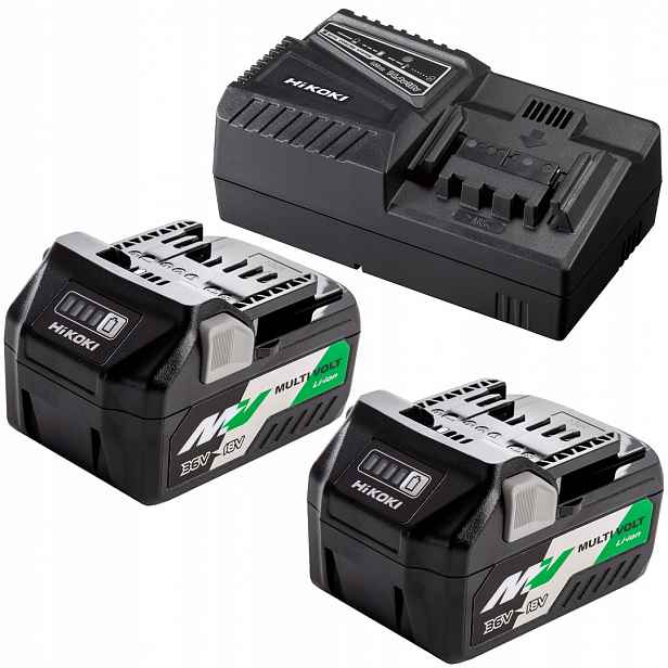 Sada 2x akumulátor MultiVolt 18/36V 5/2,5Ah HiKOKI BSL36A18 nabíječka