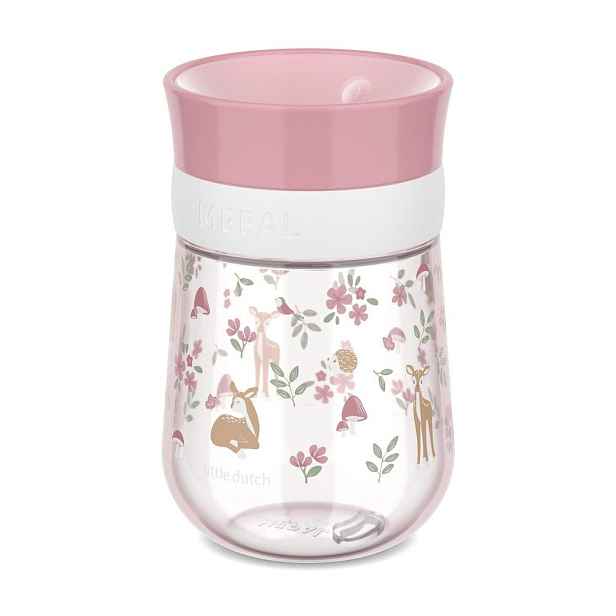 Světle růžový plastový dětský hrnek 300 ml Fairy Garden by Little Dutch – Mepal