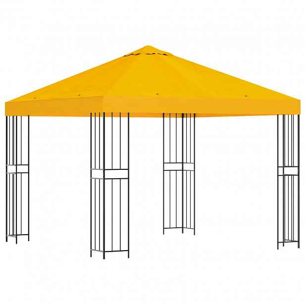 vidaXL Altán 3 x 3 m Žlutá Polyester a ocel 190 gsm