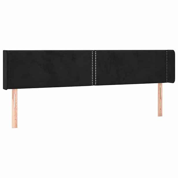 vidaXL Čelo postele typu ušák černé 183x16x78/88 cm samet