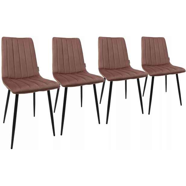 Sada 4 židlí DankorDesign Axa starorůžová