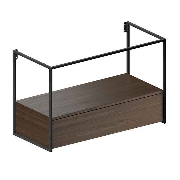 GSI PURA konstrukce pod umyvadlo 102,6x46cm, černá mat/ořech