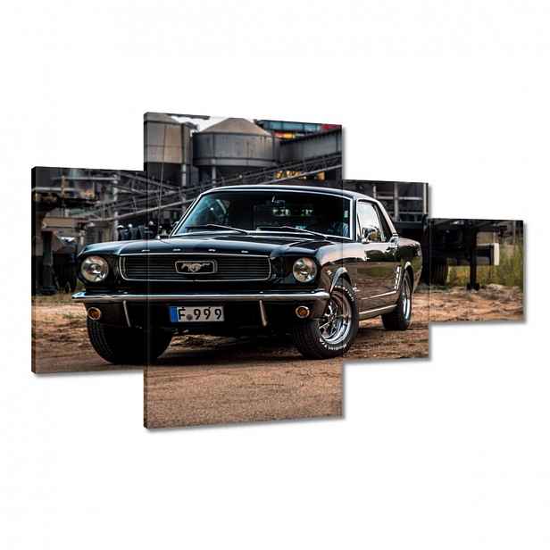 Obrazy 130x80 Černý Ford mustang Auto