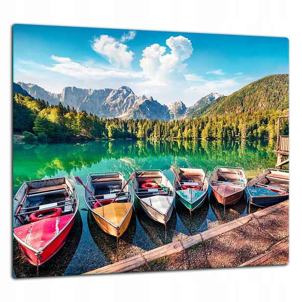 Skleněná Ochranná Deska Panel Lepidlo 65x60 Loďky