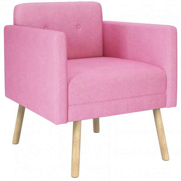 vidaXL Akcentní křeslo Růžová Textil