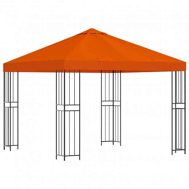 vidaXL Altán 3 x 3 m Oranžová Polyester a ocel 190 gsm