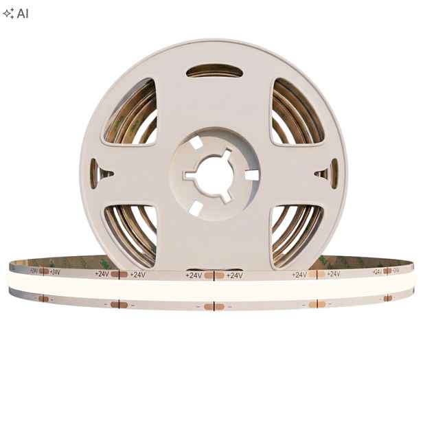 Led pásek 24V Cob 10 m IP20 Světlo 320 LED/metr Silný 4000K Bílá Neutrální