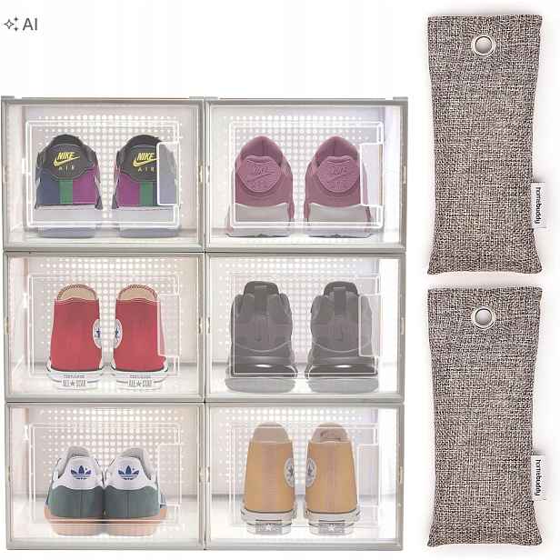 Botník homebuddy 28 x 21 x 36 cm bílá, sada 6 kusů