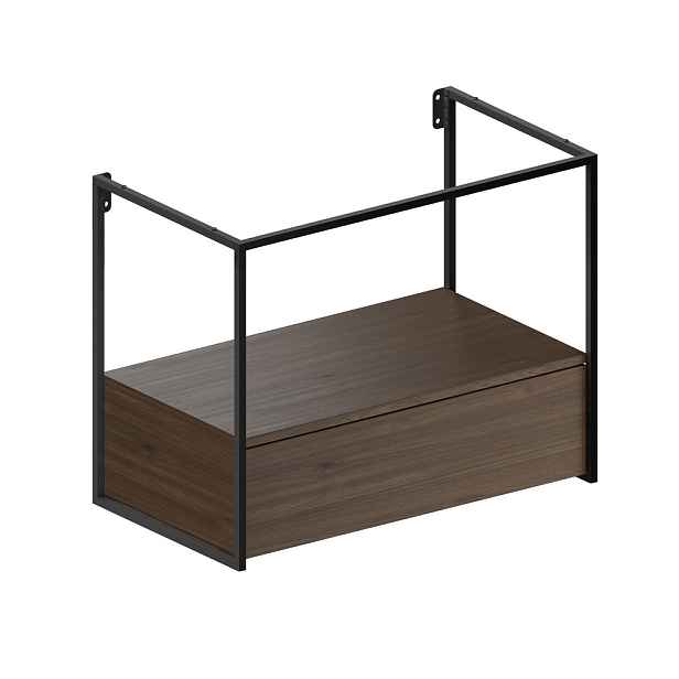 GSI PURA konstrukce pod umyvadlo 82,6x46cm, černá mat/ořech