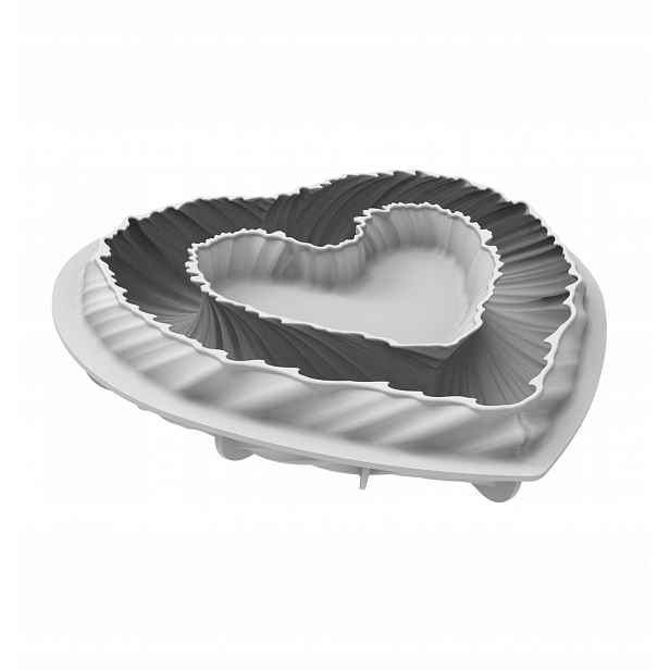 Silikomart silikonová forma ve tvaru srdce Heartbeat 3D 22x25 cm