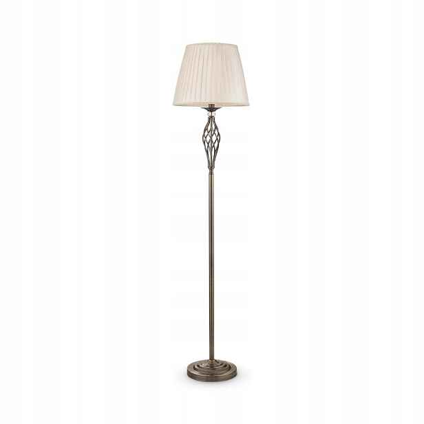 Stojací mosazná podlahová lampa s béžovým stínítkem, 165 cm, Maytoni