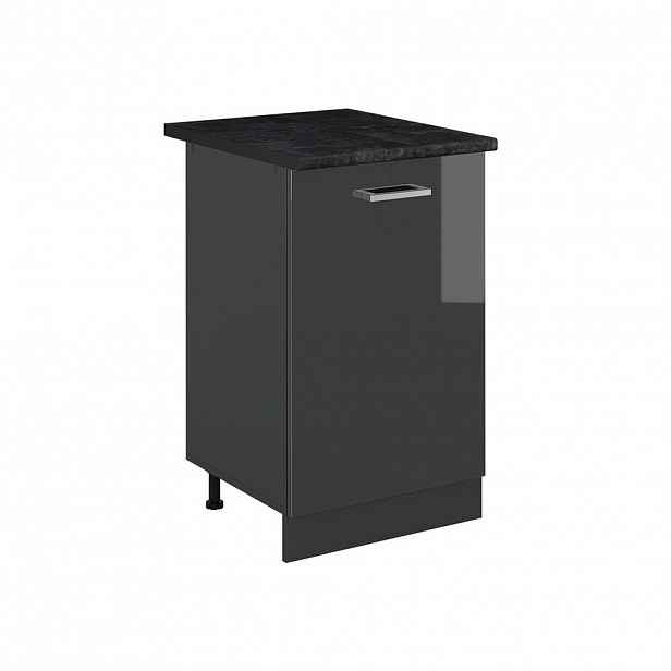 Vicco SPODNÍ SKŘÍŇKA KUCHYŇSKÉ LINKY R-Line, Antracitový vysoký lesk/Antracit, 50 cm pracovná doska antracitová