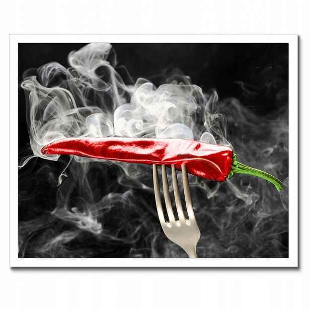 Plakáty v rámu 50x40 Červená paprika Kouř